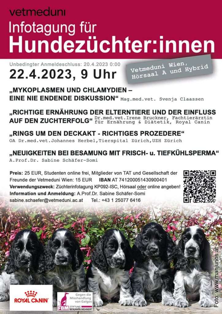 VetUni Wien: Infotagung für Hundezüchter:innen